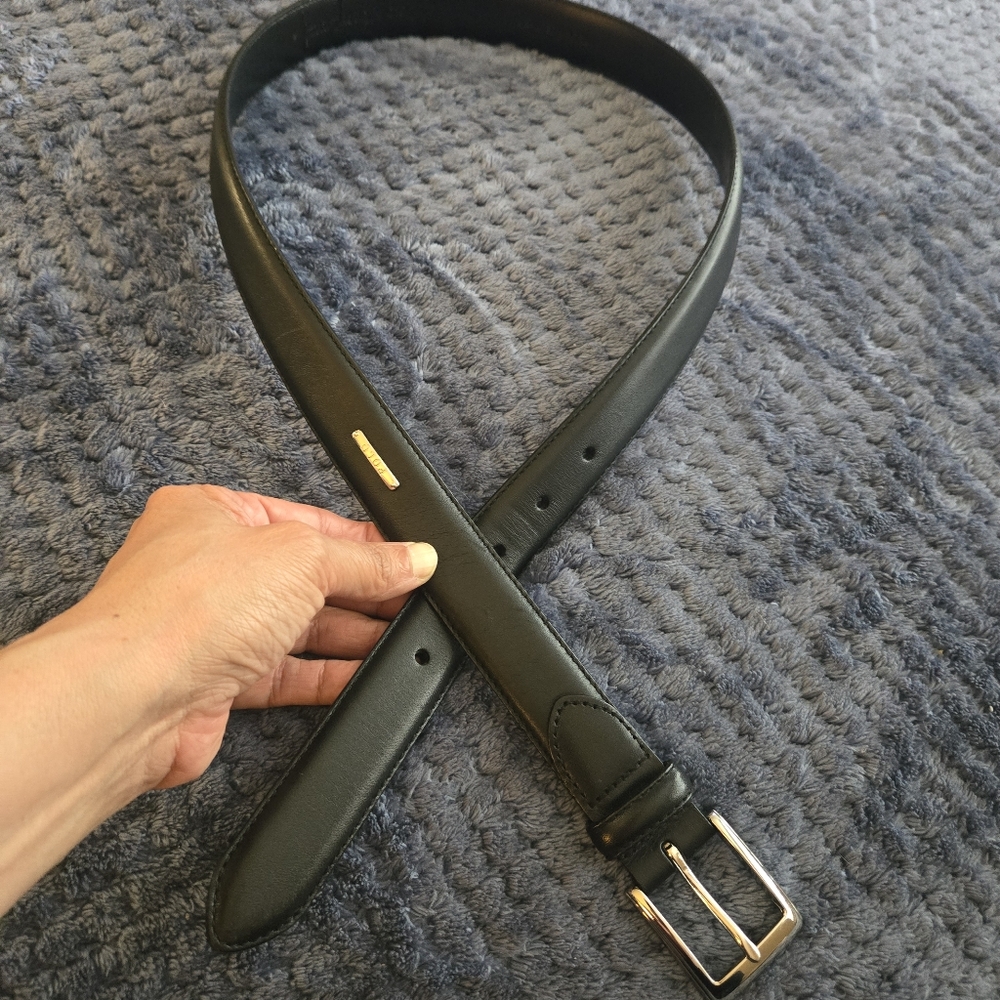 Polo Ralph Lauren Men's Black Leather Belt Size 34